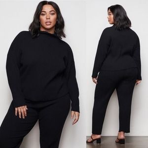 NWT Good American The‎ Go To Boxy Sweater Black 4XL